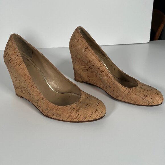 Stuart Weitzman Cork Wedge Heels Size 7.5 - Picture 5 of 7